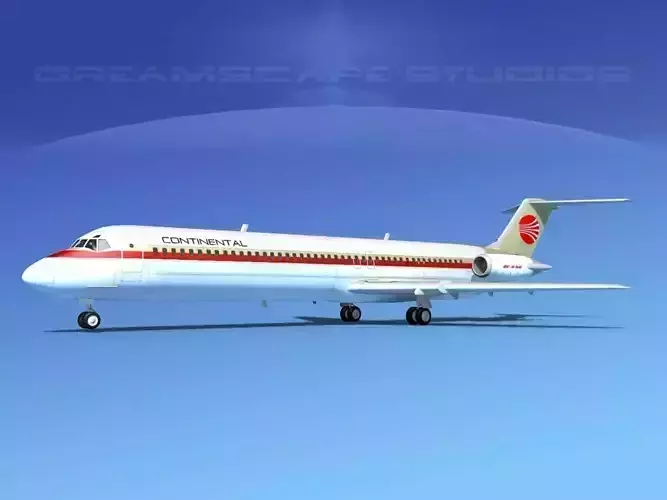 Douglas DC-9-50 Continental 3D model