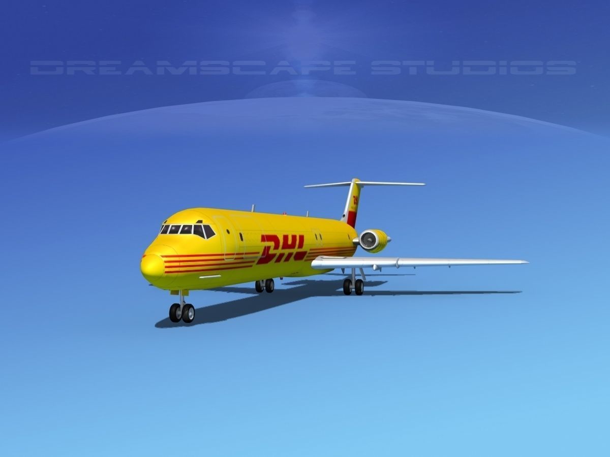 Douglas DC-9-50 DHL 3D model_1