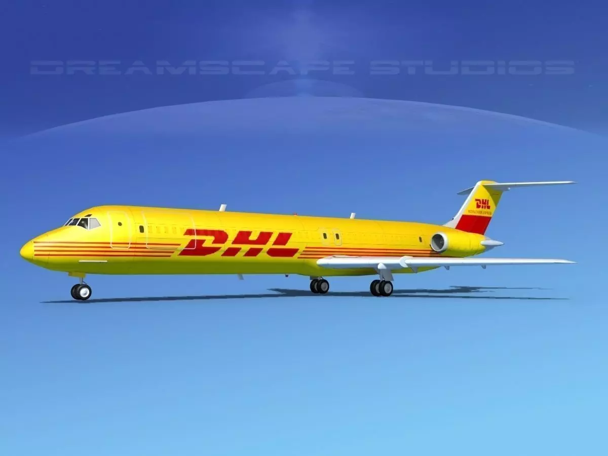 Douglas DC-9-50 DHL 3D model_0