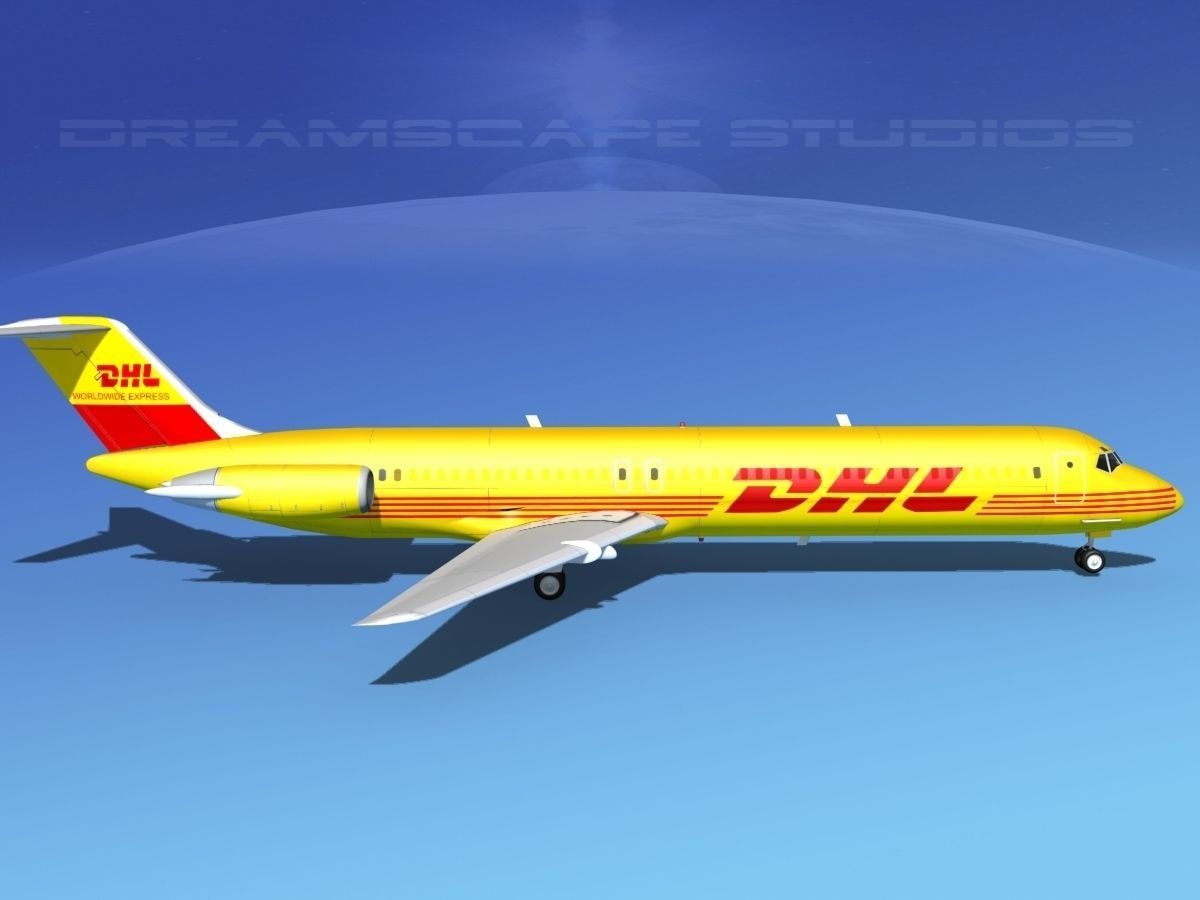 Douglas DC-9-50 DHL 3D model_4