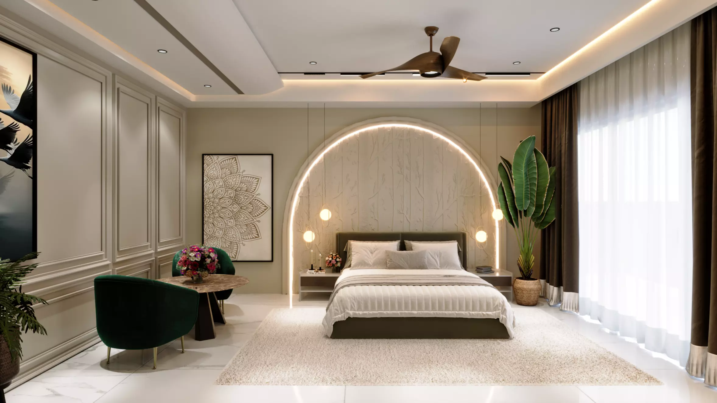 Moden Bedroom01 3D model