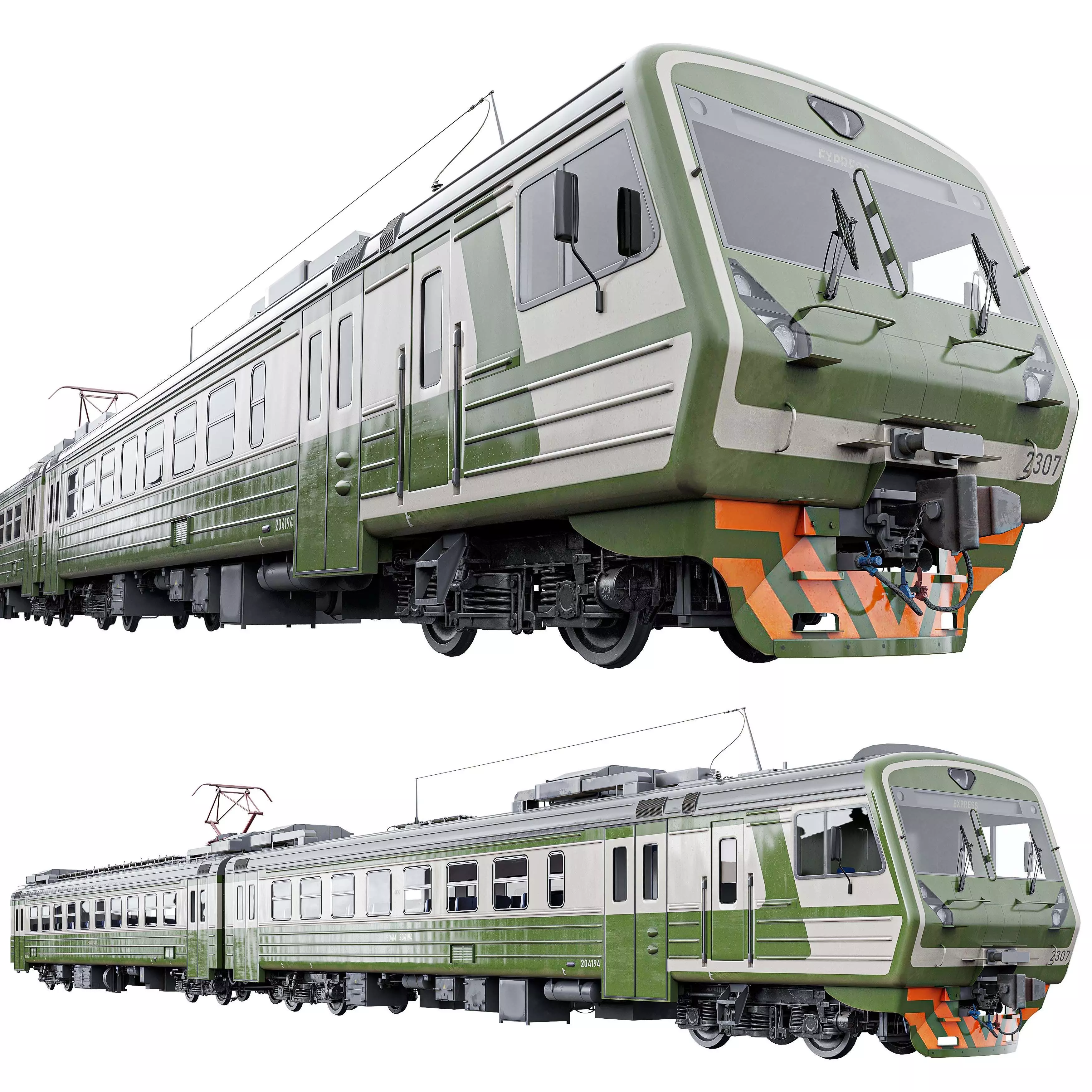 Passenger Train ED4M 3D model