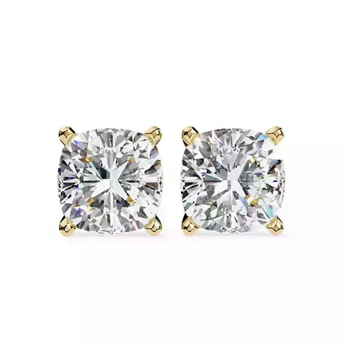 Solitaire Diamond Earring with render and detail images 9