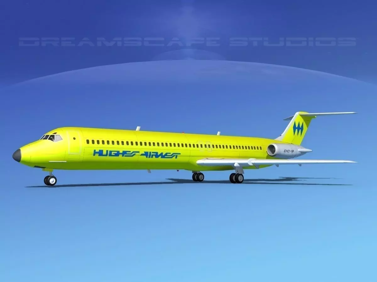 Douglas DC-9-50 Hughes Air West 3D model
