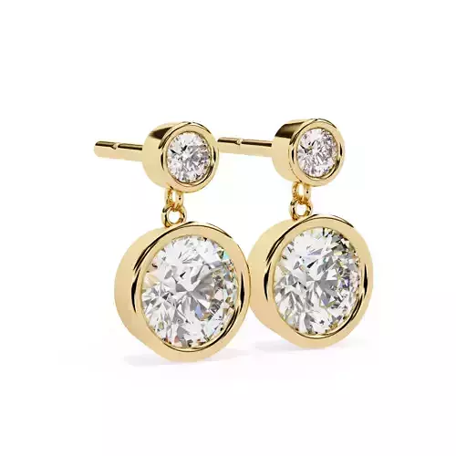 Solitaire Diamond Earring with render and detail images 44