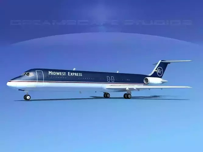 Douglas DC-9-50 Midwest Express 3D model