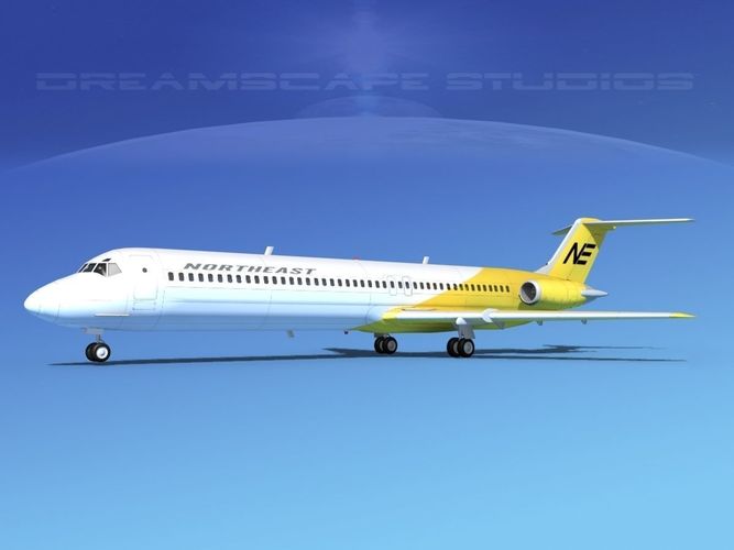 Douglas DC-9-50 Northeastern 3D model