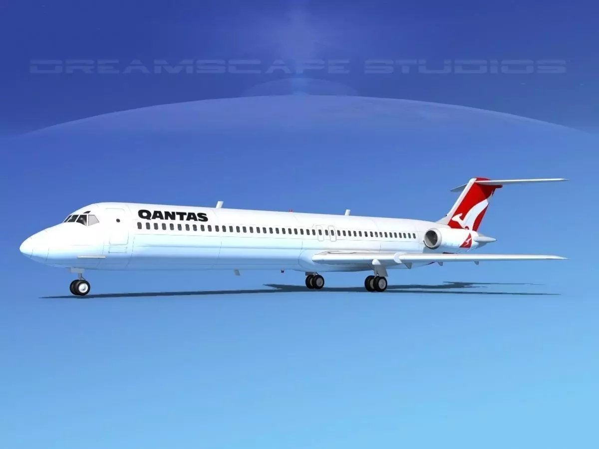 Douglas DC-9-50 Qantas 3D model_0