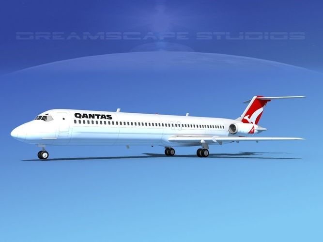 Douglas DC-9-50 Qantas 3D model