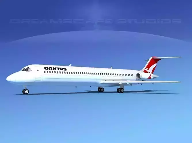 Douglas DC-9-50 Qantas 3D model