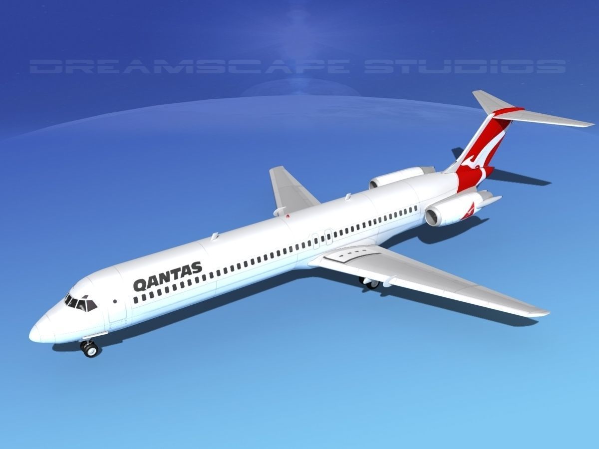 Douglas DC-9-50 Qantas 3D model_10