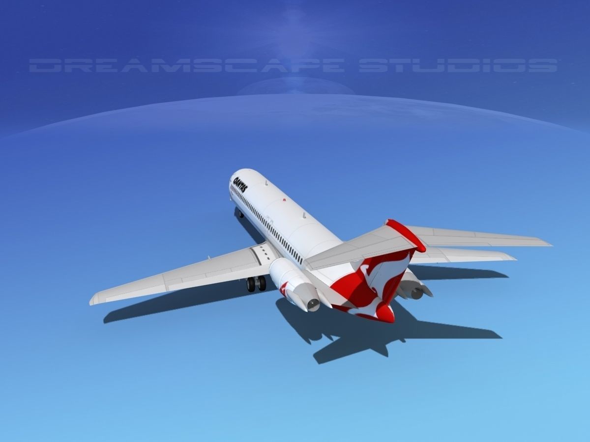 Douglas DC-9-50 Qantas 3D model_7