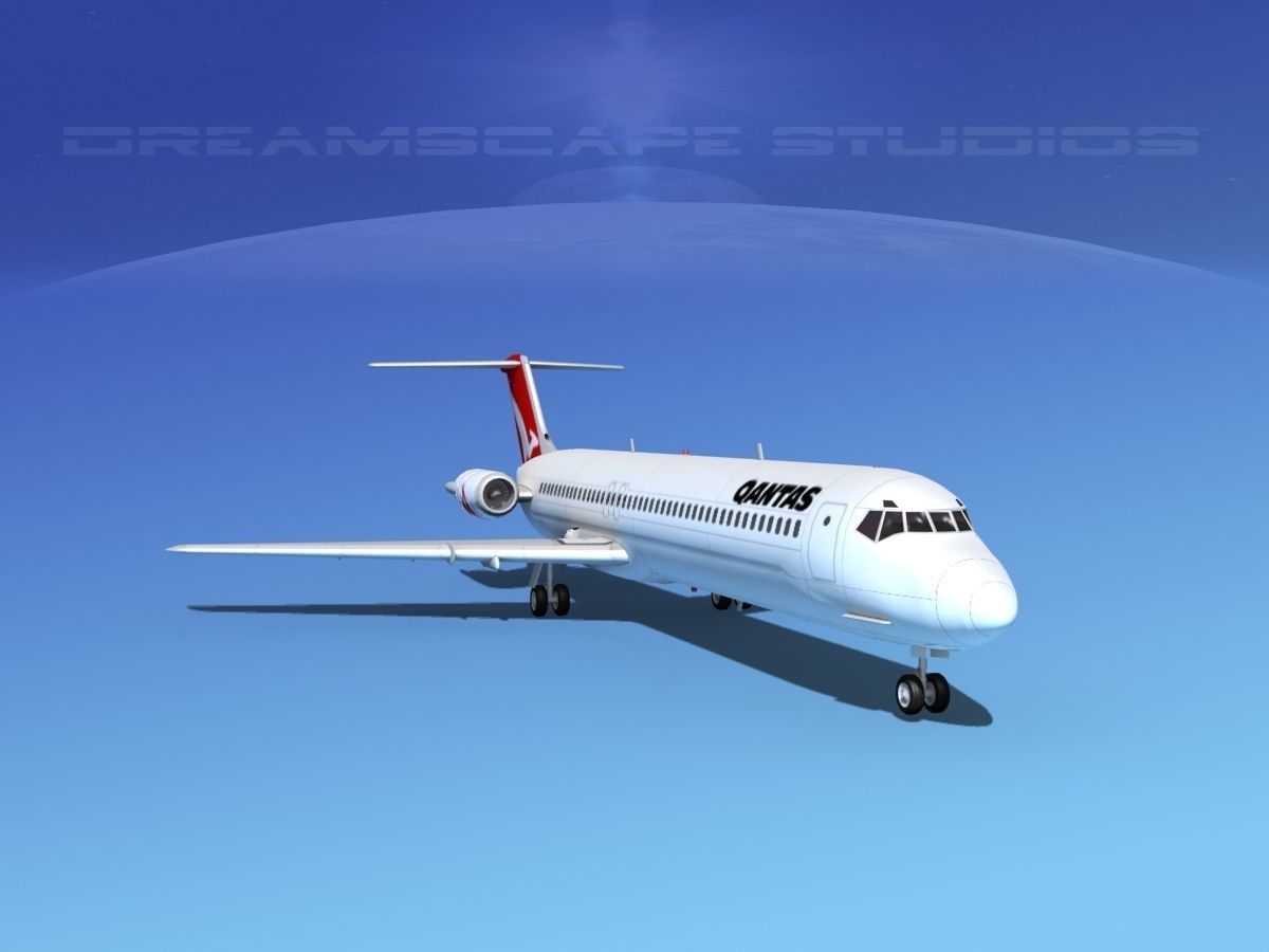 Douglas DC-9-50 Qantas 3D model_2