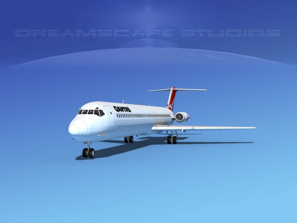 Douglas DC-9-50 Qantas 3D model_1
