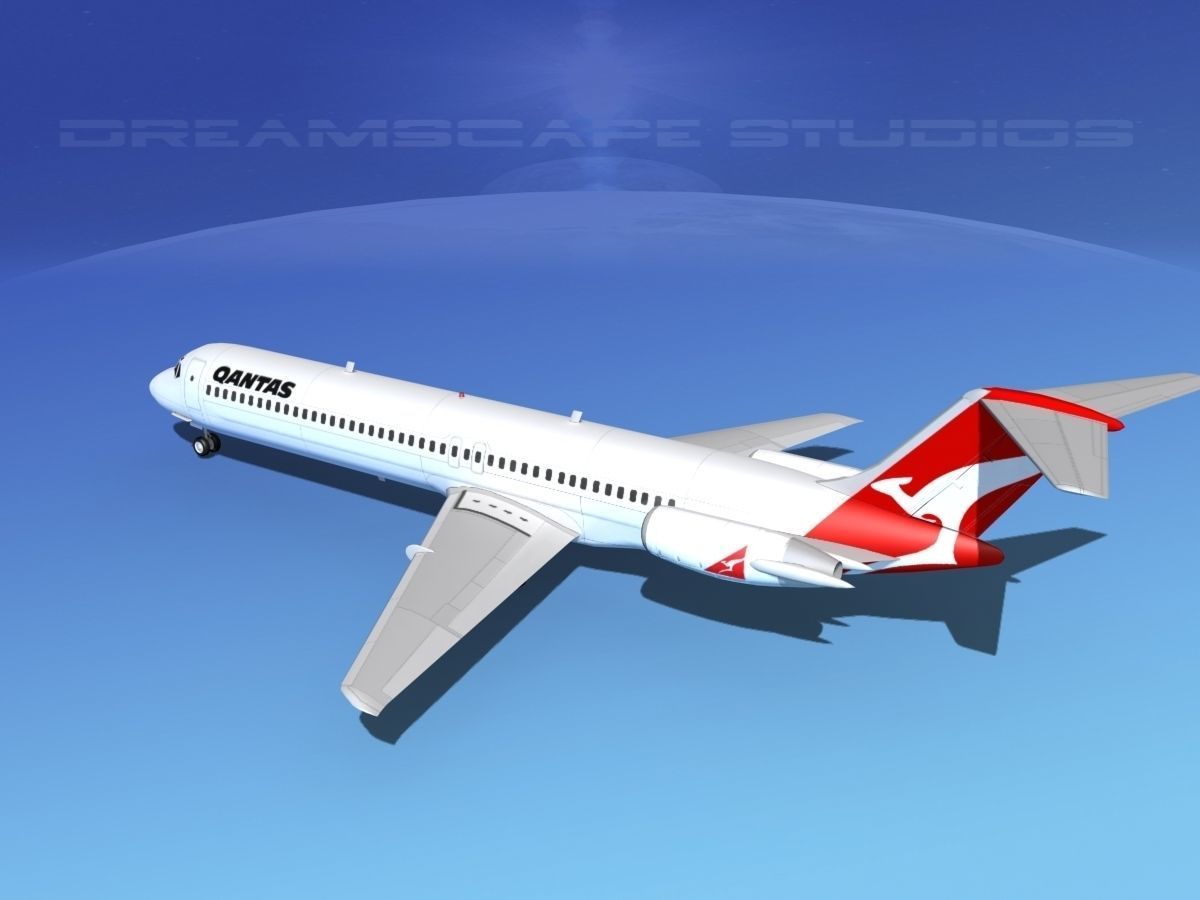 Douglas DC-9-50 Qantas 3D model_8