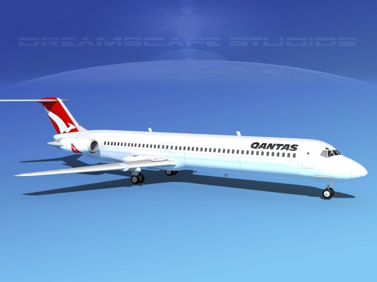 Douglas DC-9-50 Qantas 3D model_3