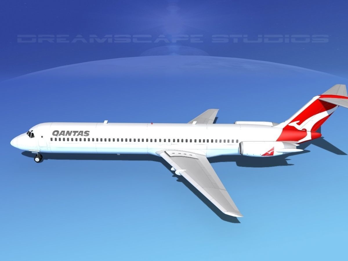 Douglas DC-9-50 Qantas 3D model_9