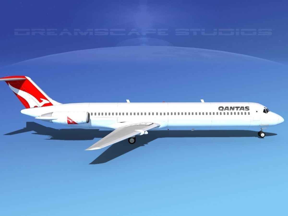 Douglas DC-9-50 Qantas 3D model_4