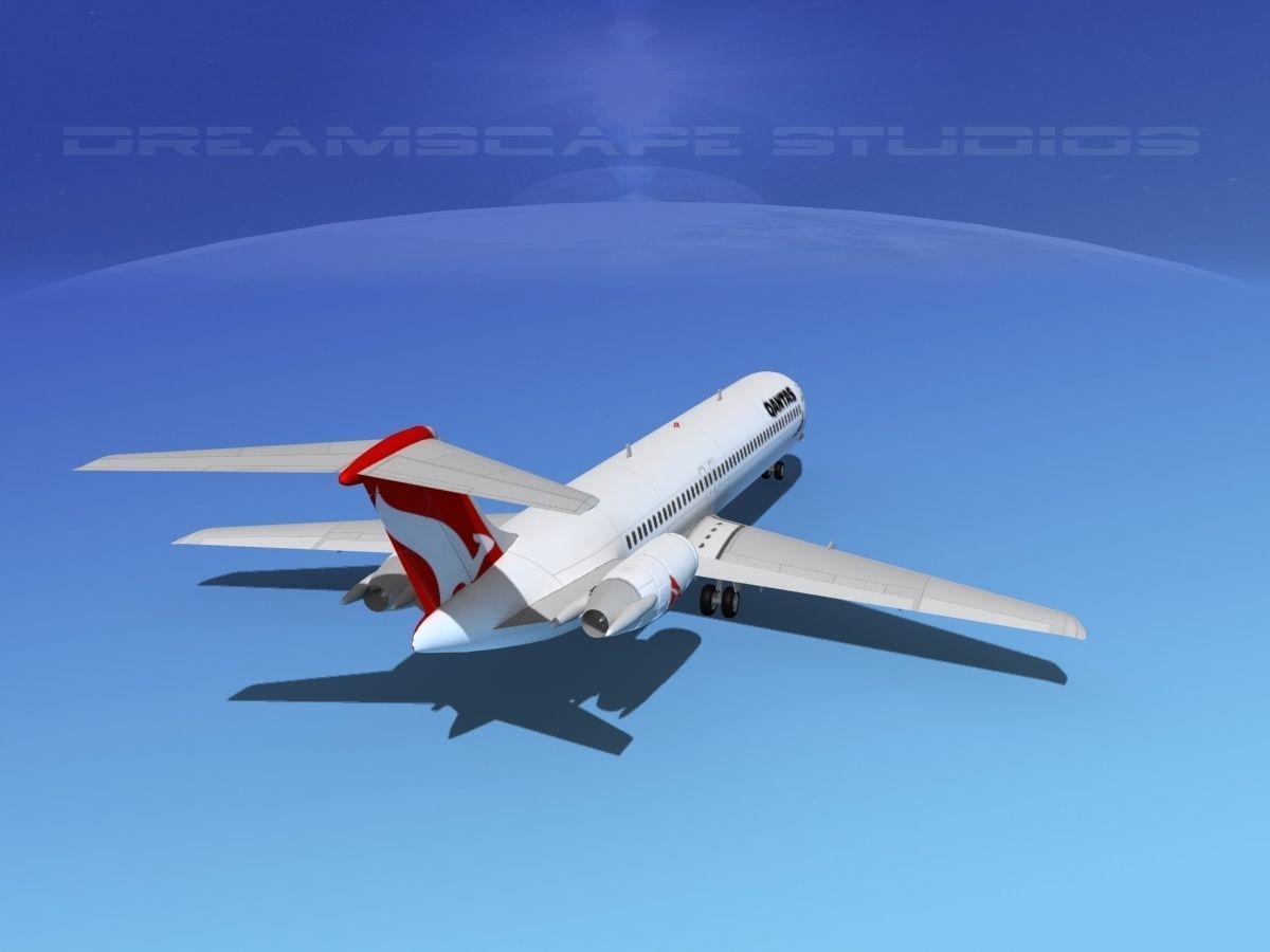 Douglas DC-9-50 Qantas 3D model_6