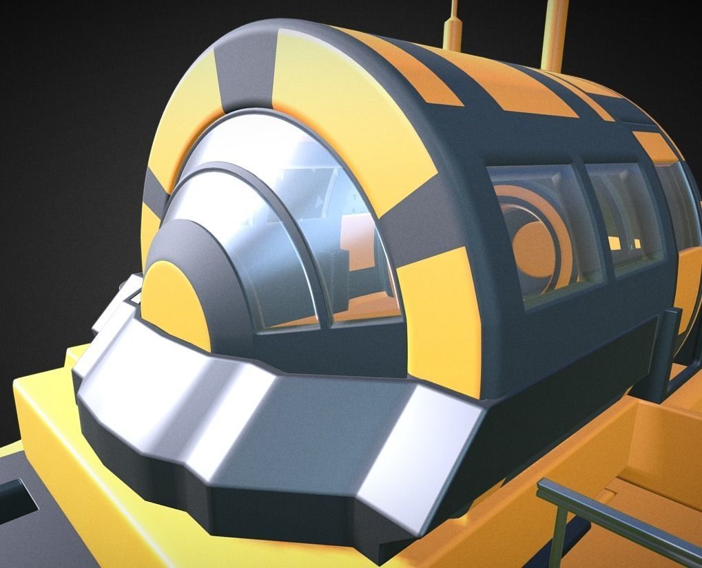 Futuristic Trike High Poly Version 5 3D model_10