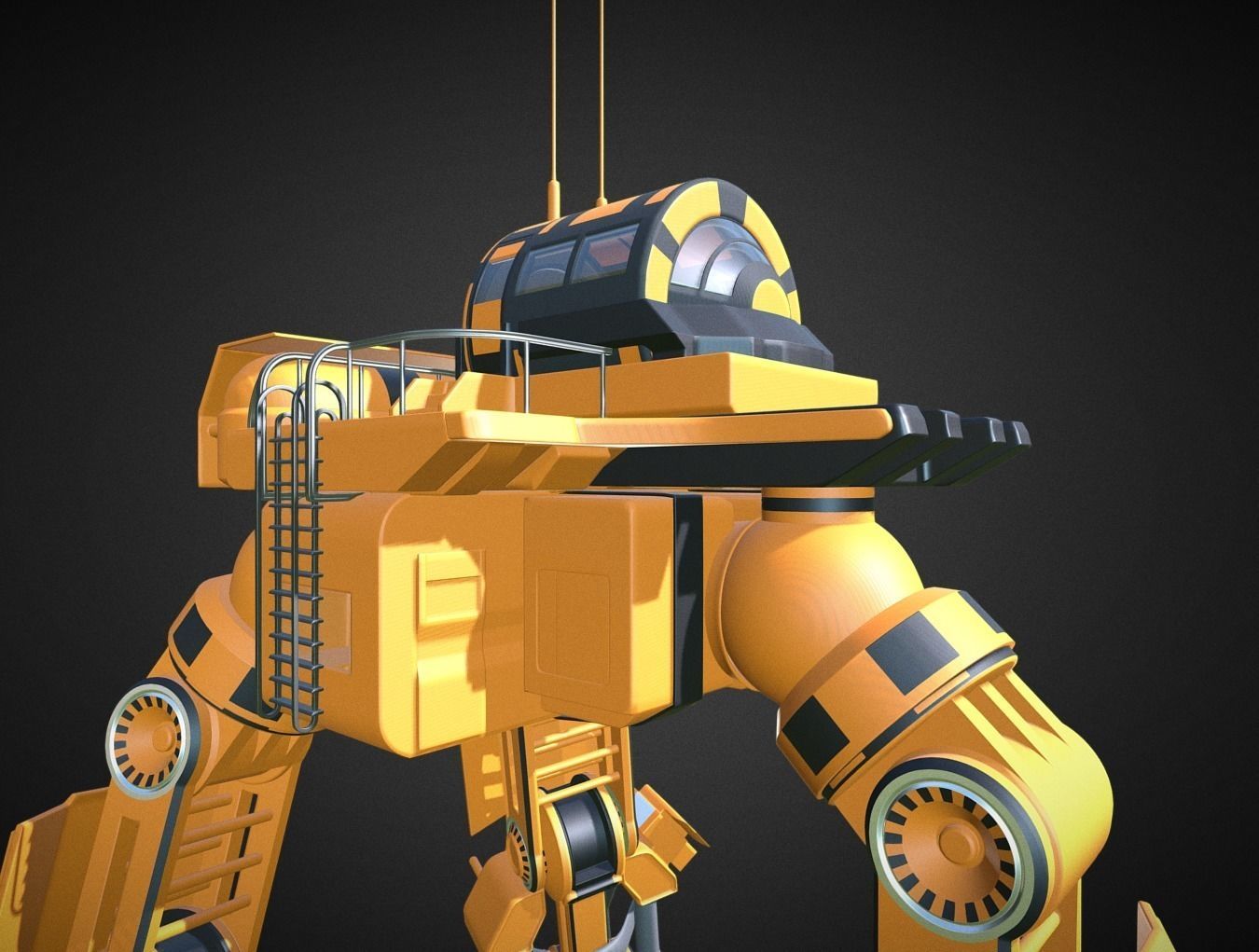 Futuristic Trike High Poly Version 5 3D model_9