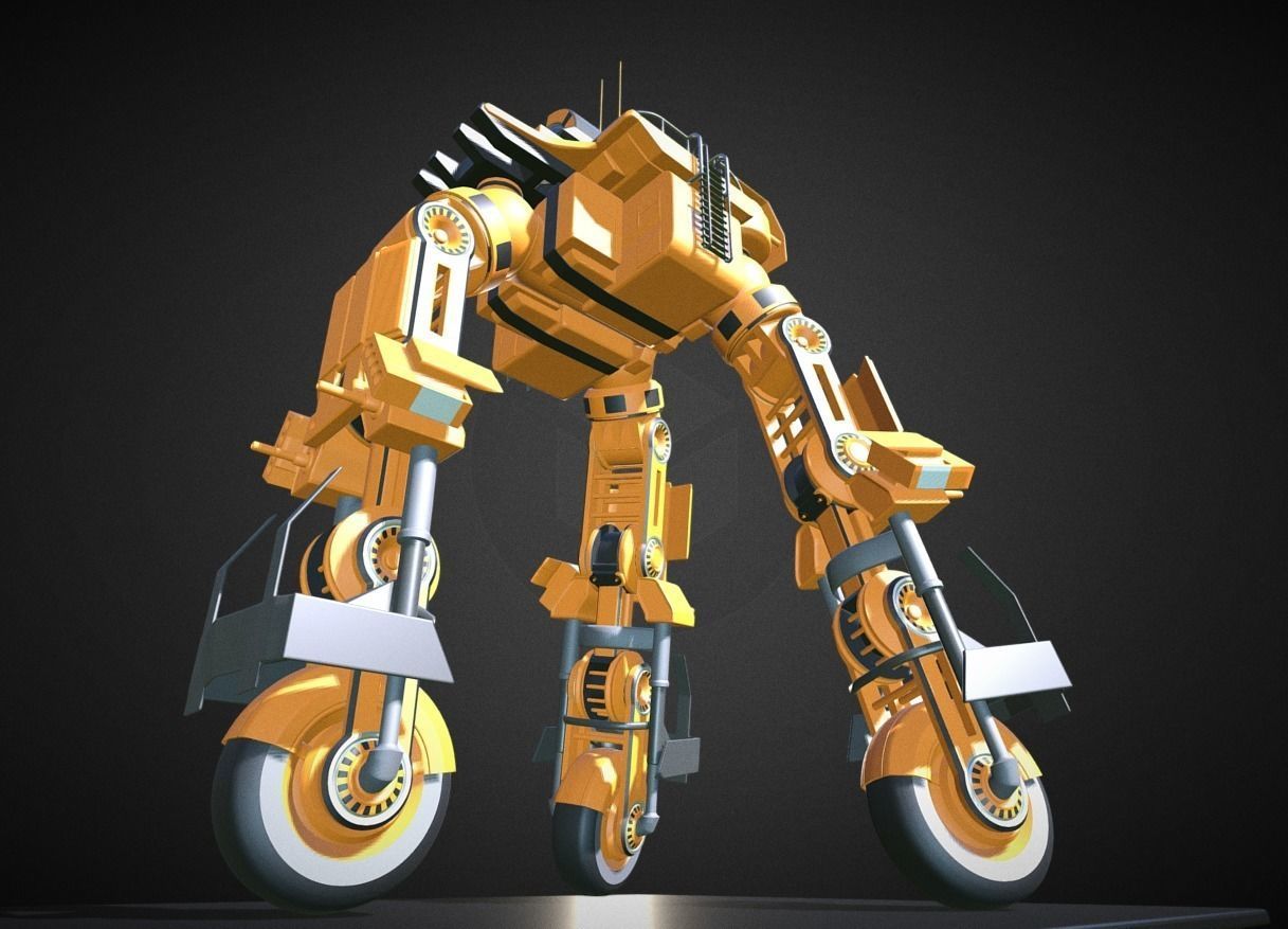 Futuristic Trike High Poly Version 5 3D model_5