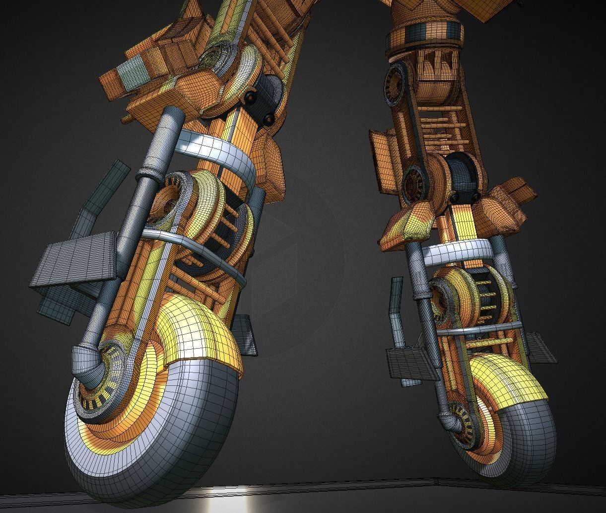 Futuristic Trike High Poly Version 5 3D model_19