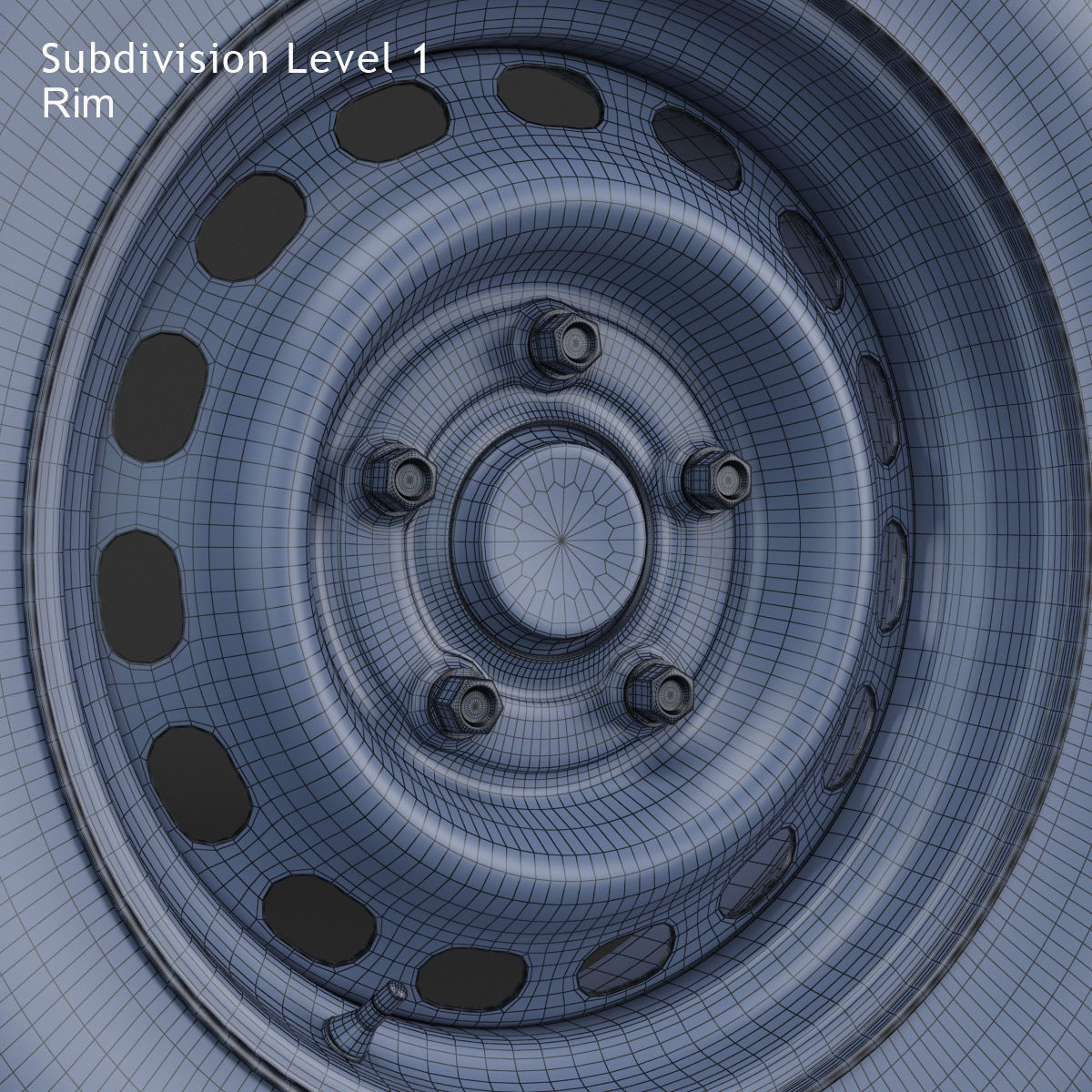 Steel Wheel  Tire American Classic 3D model_19