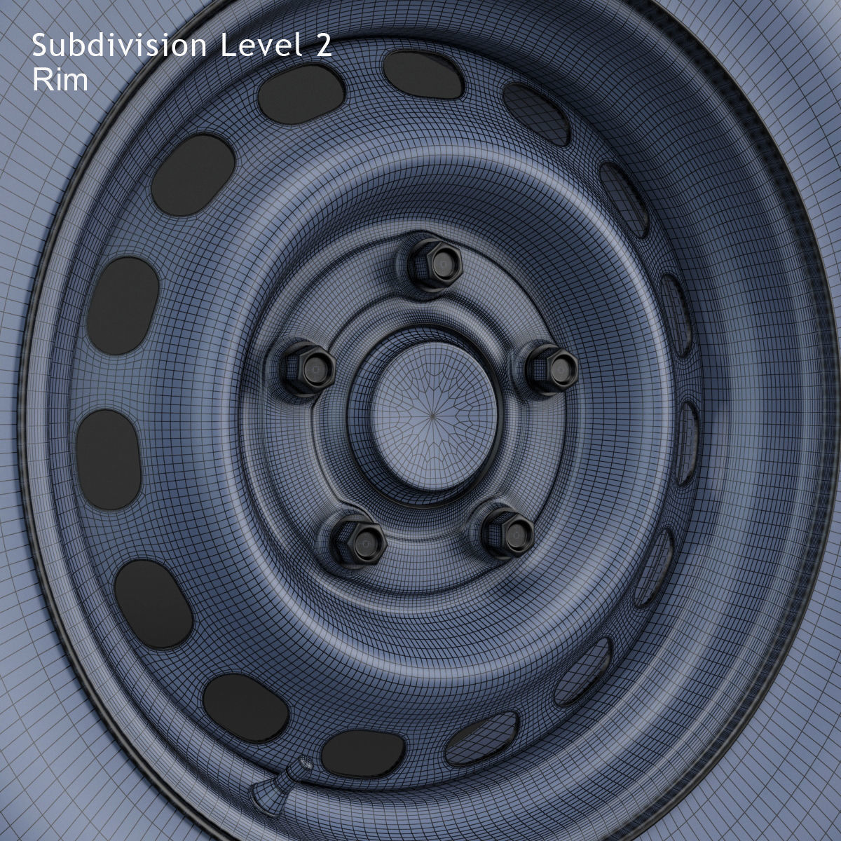 Steel Wheel  Tire American Classic 3D model_20