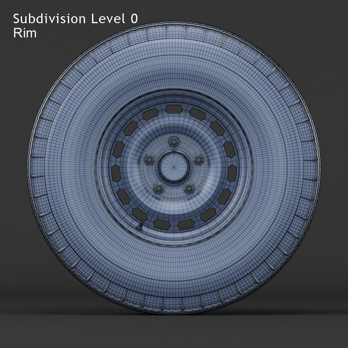 Steel Wheel  Tire American Classic 3D model_15