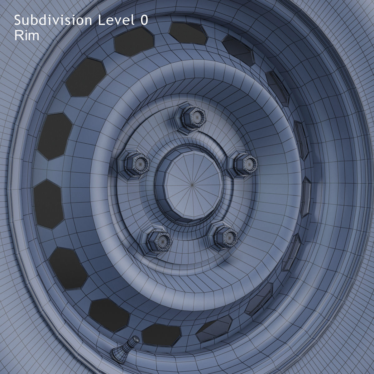 Steel Wheel  Tire American Classic 3D model_18