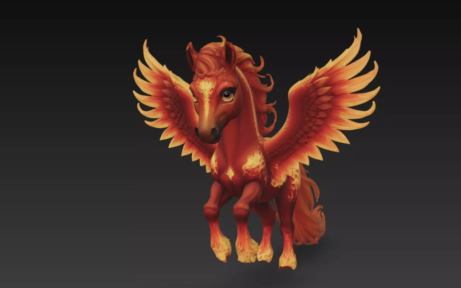 Christmas Creations - Magic Horse Fire Pegasus Sculpture 3D print model