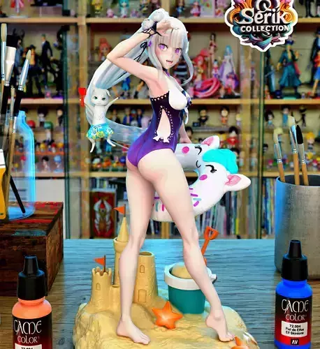 Emilia y Puck summer ver - Re ZERO