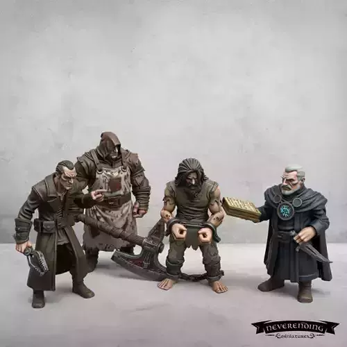 City Dungeon Prison and Justice Pack 4 Miniatures 28 32mm STL