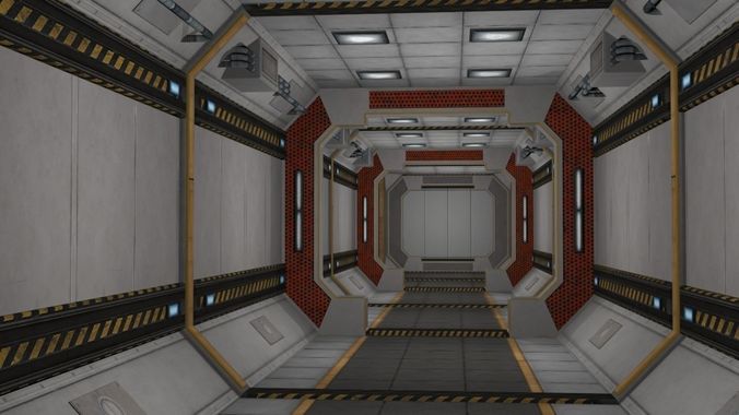 level designer Sci-Fi Low-poly 3D model