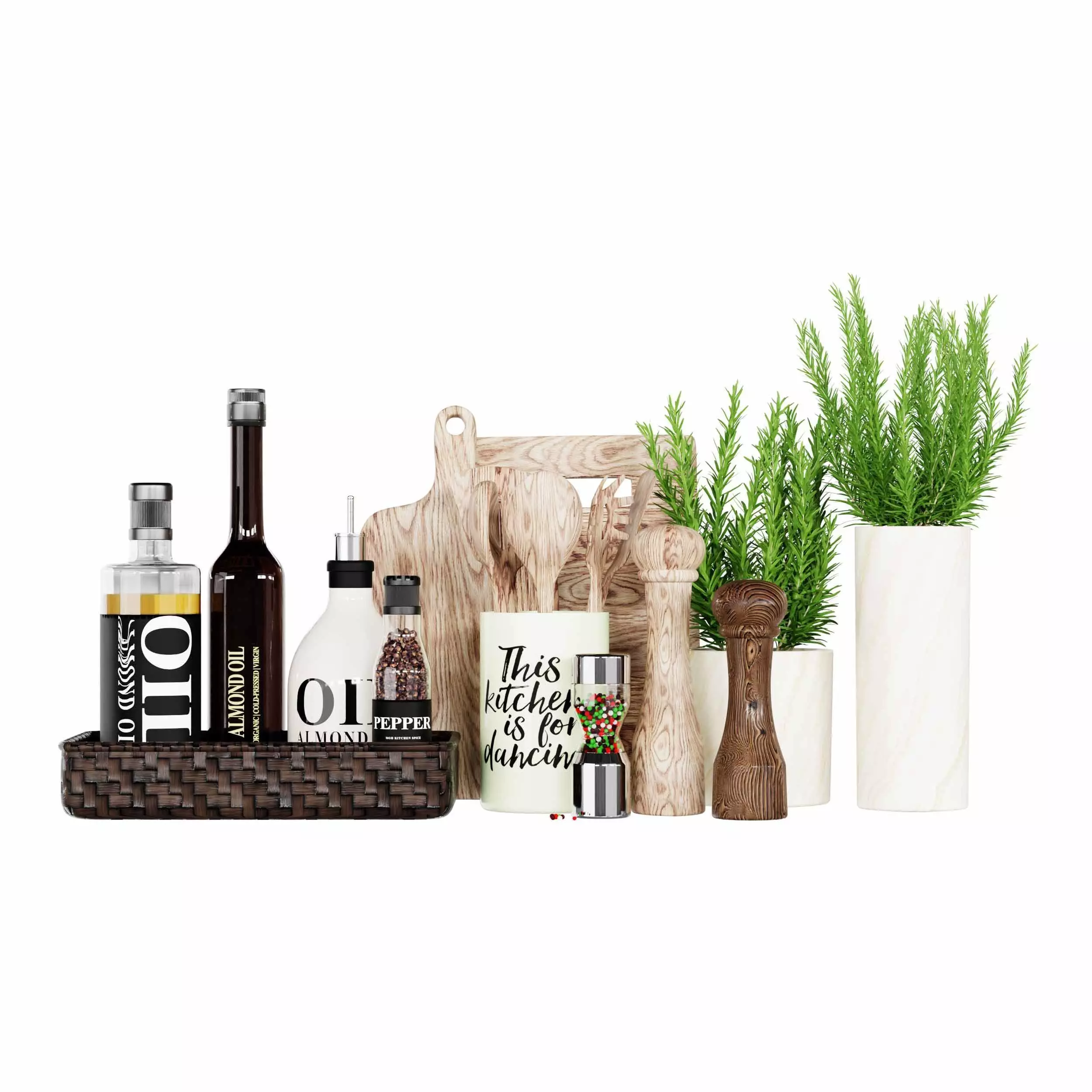 kitchen accessories set 3D model