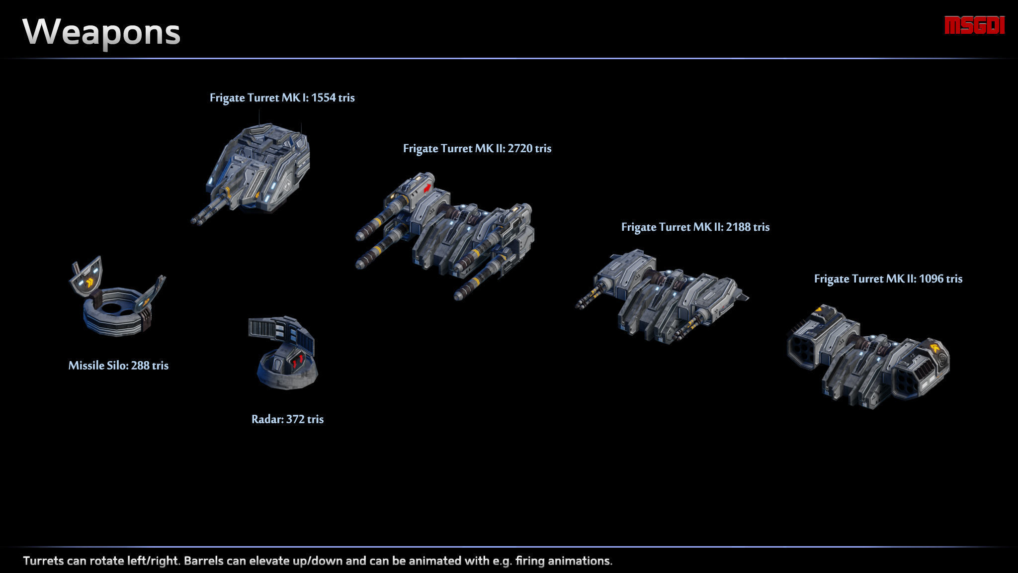 Spaceship Frigate Starmaster Low-poly 3D model_2