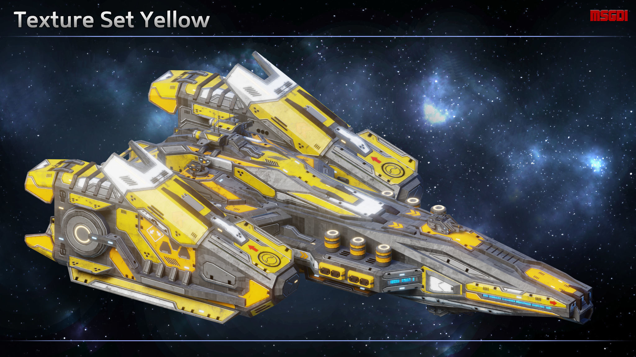 Spaceship Frigate Starmaster Low-poly 3D model_12