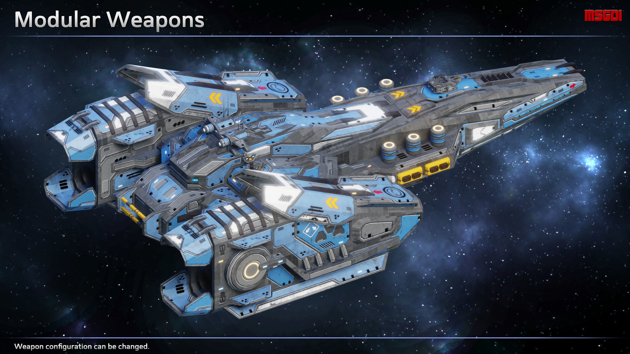 Spaceship Frigate Starmaster Low-poly 3D model_4