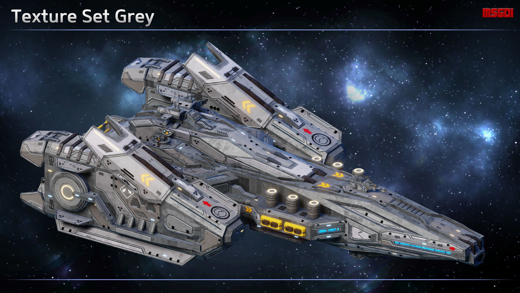 Spaceship Frigate Starmaster Low-poly 3D model_9