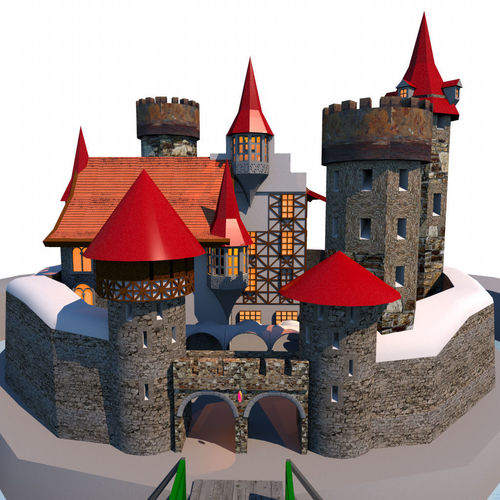 Medieval Castle Free 3D model