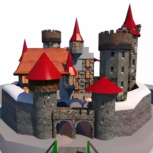 Medieval Castle Free 3D model