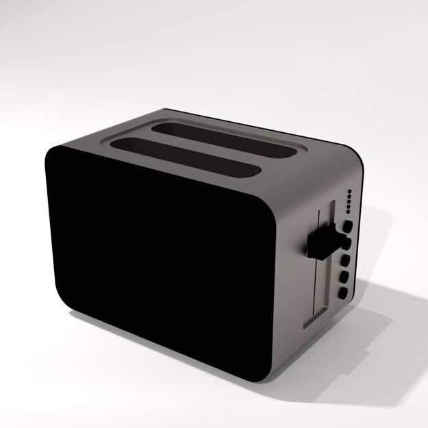 electric toaster Low-poly 3D model_1