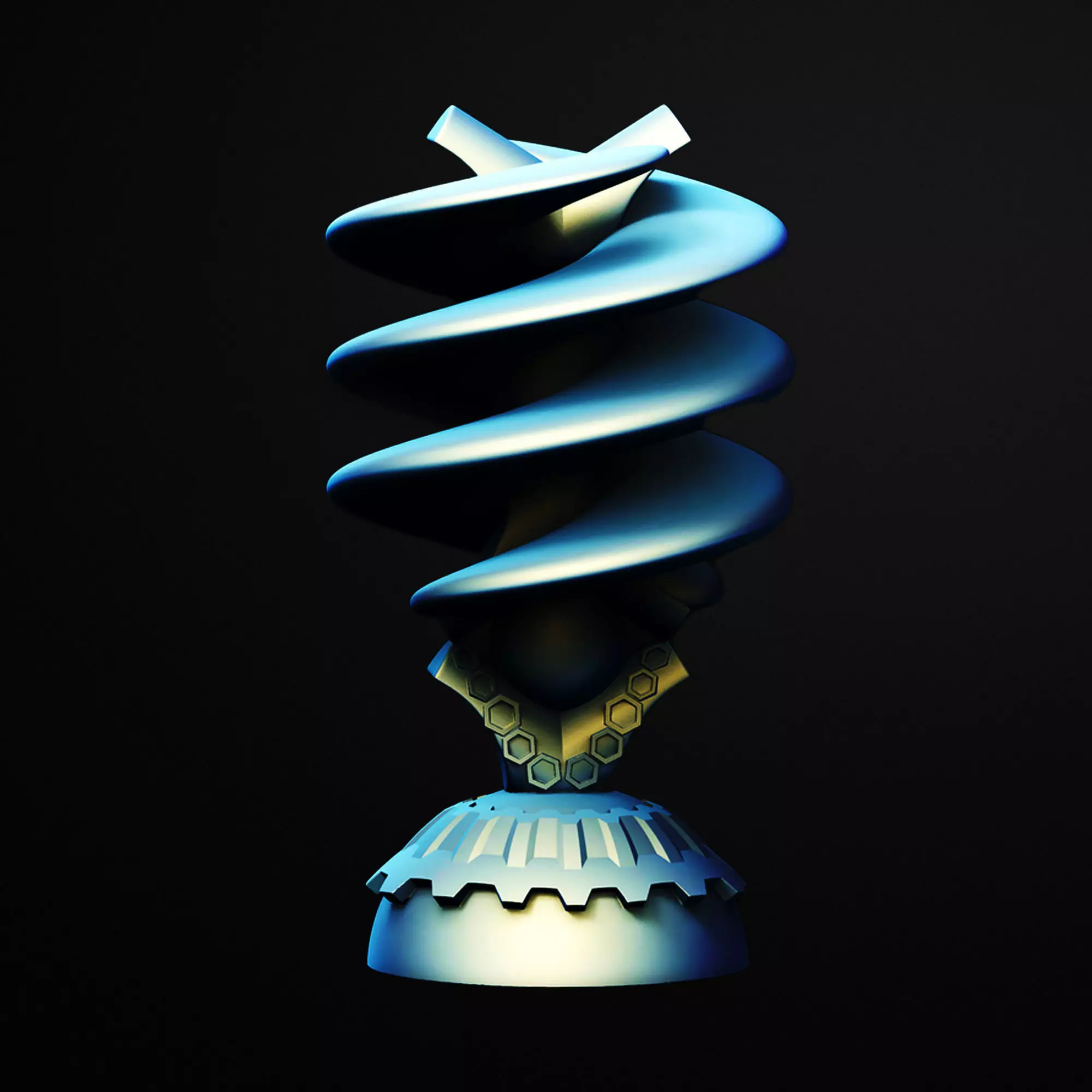 The Helix Valut Building Scifi 3D Printable STL File 3D print model