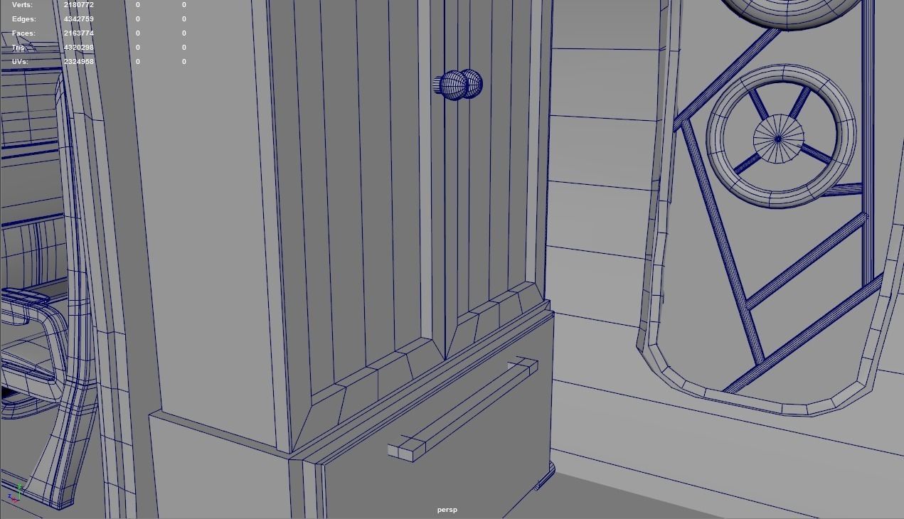 Aircraft Model in FBX format Low-poly 3D model_16