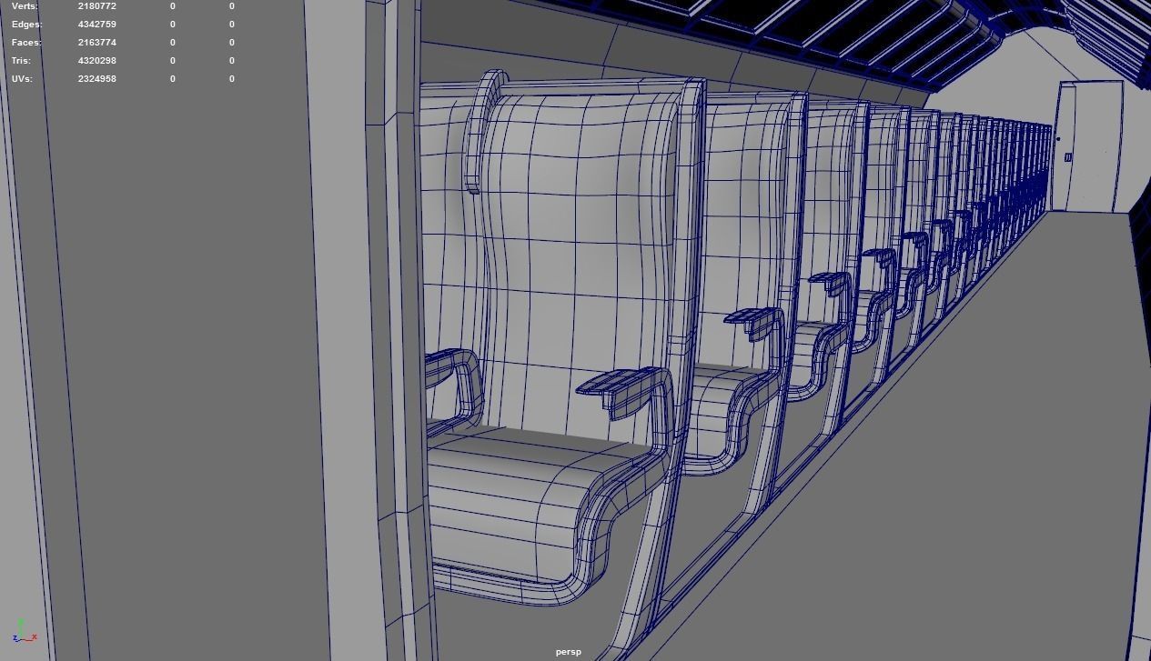 Aircraft Model in FBX format Low-poly 3D model_11