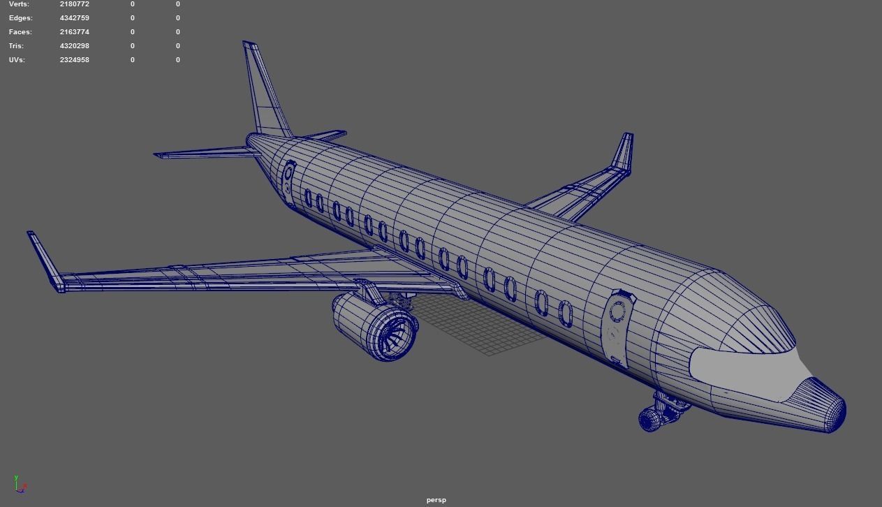 Aircraft Model in FBX format Low-poly 3D model_12