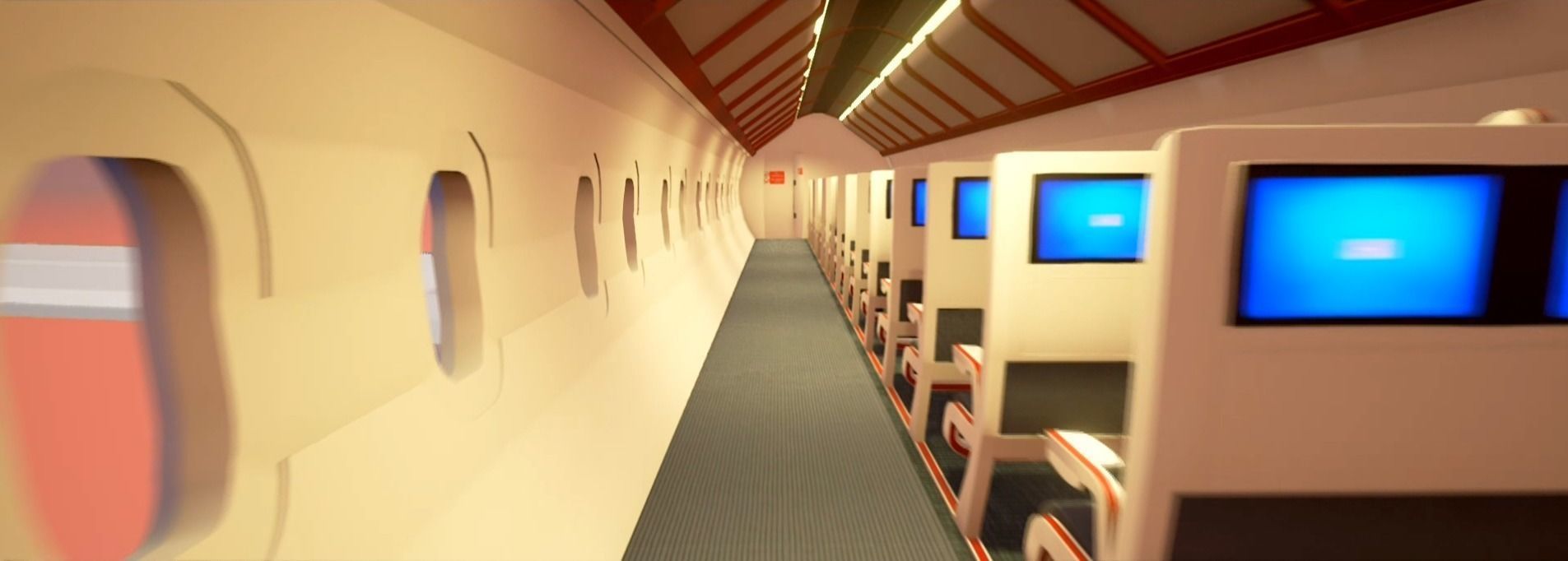 Aircraft Model in FBX format Low-poly 3D model_3