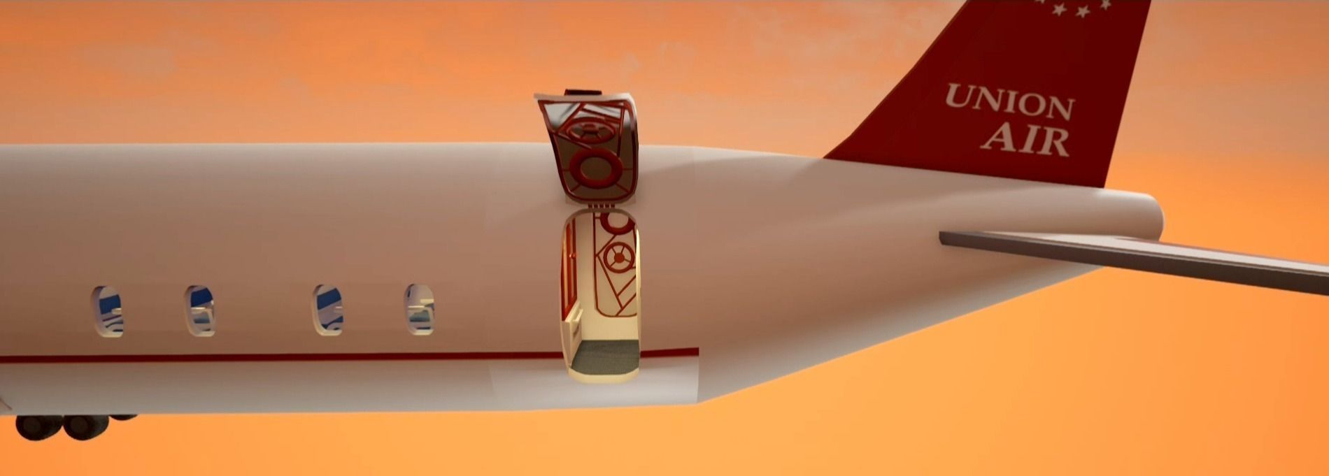 Aircraft Model in FBX format Low-poly 3D model_4