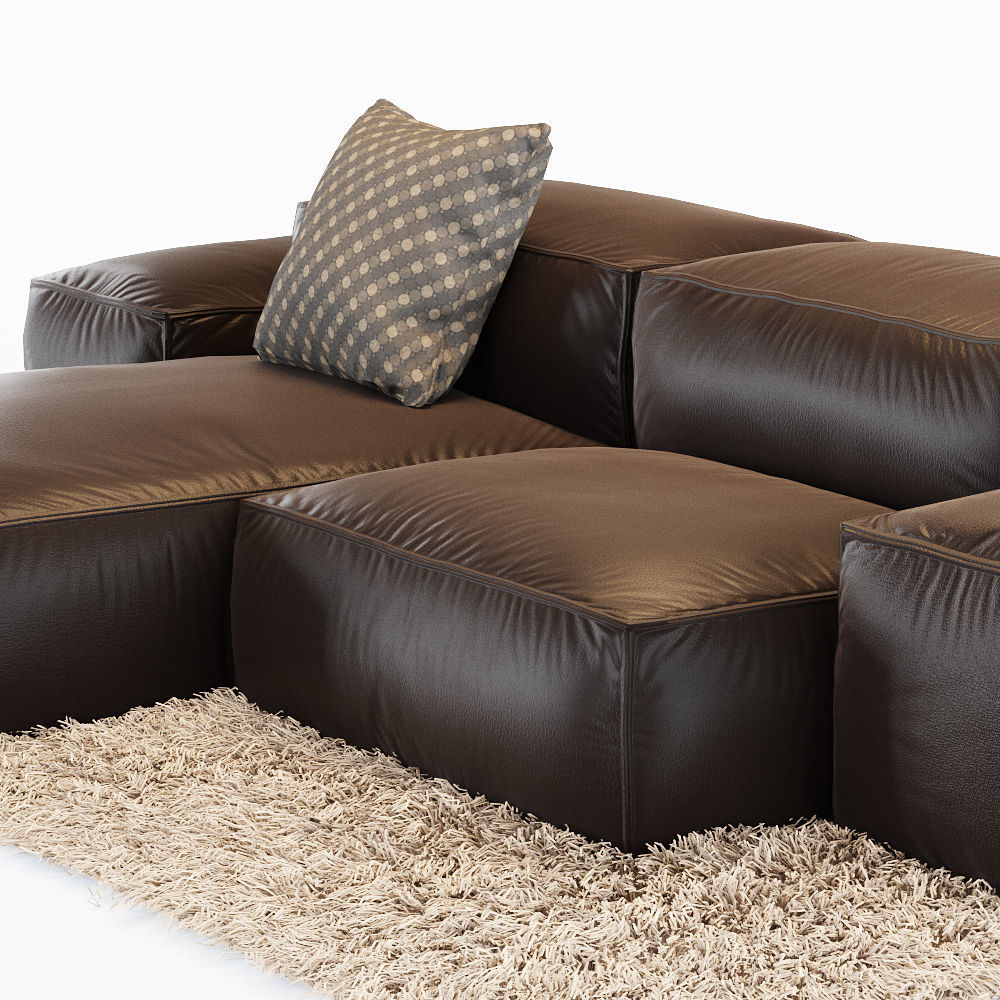 Sofa Extrasoft Low-poly 3D model_6